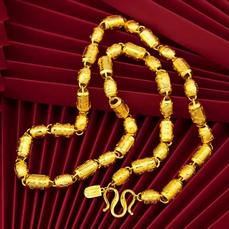 合金项链 合金项链 【福气桶珠项链】男士时尚打造素款百搭霸气不掉