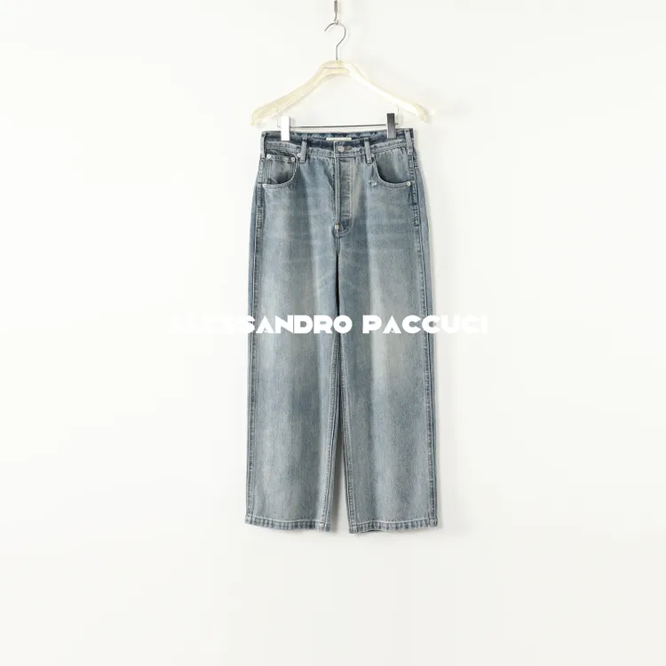 AP洛哥51014NK【蓝调丹宁】100棉蓝色直筒休闲时尚百搭九分牛仔裤