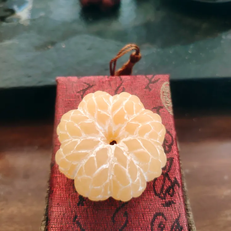 纯手工玉雕桔子适合手把收藏