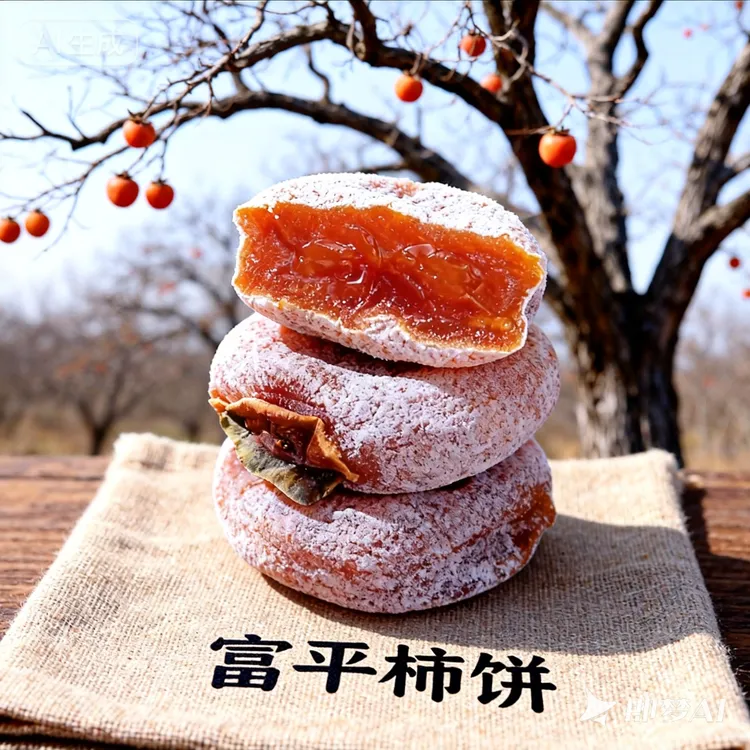 陕西富平柿饼柿子饼流心吊柿饼果肉软糯糖霜饱满独立小包装零食