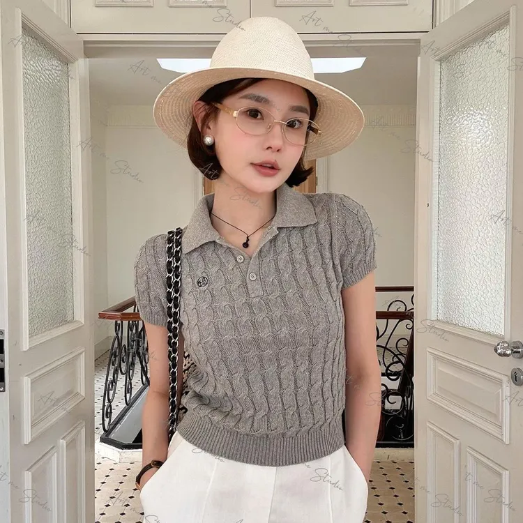 【ART品牌线】100棉老钱风绞花老粉必入超棉软polo领背心半袖w24313