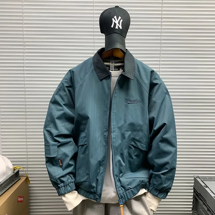 美式潮牌翻领机能夹克男士春秋新款休闲宽松运动百搭工装山系外套