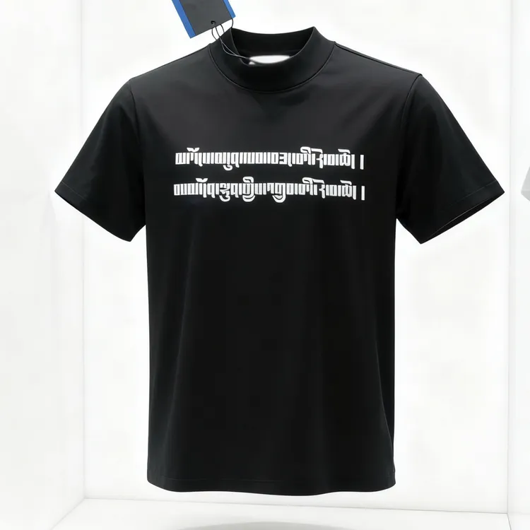 HOPE（热瓦切）藏元素印花修身时尚藏式潮流男女同款T恤