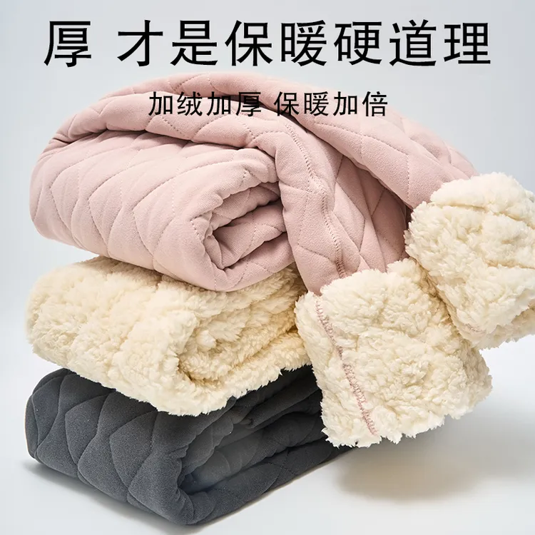 加厚绒棉裤女冬季保暖裤校服防寒神器内穿特厚羊羔绒高腰一体绒裤