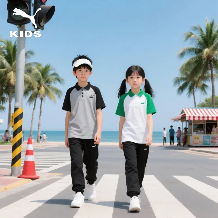 【POLO套装】PUMA 新款彪马儿童夏季短袖Polo衫时尚洋气百搭套装