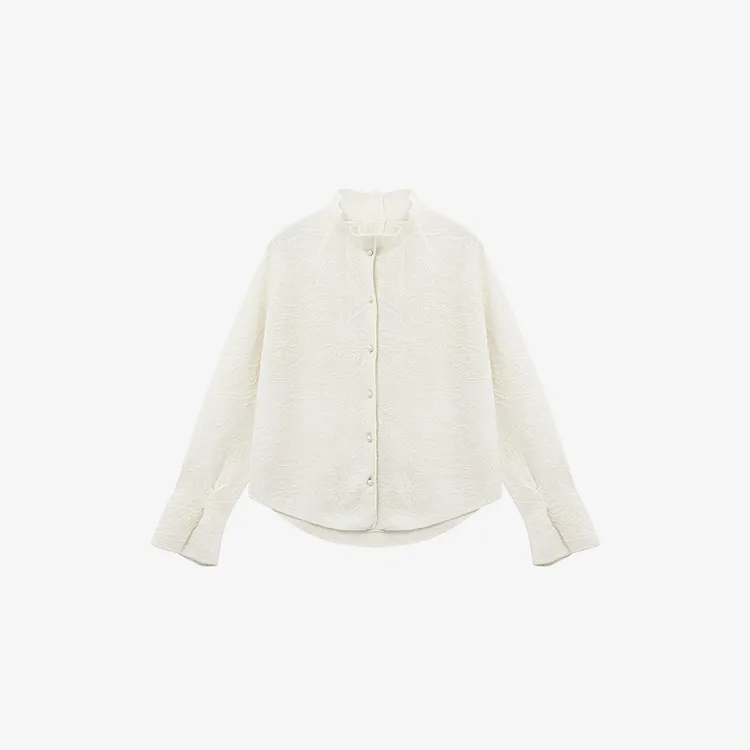 绵羊毛衬衫小香风气质长袖时尚休闲百搭复古针织衫---JKK001454