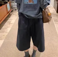 欧货灯芯绒八分裤小个子阔腿裤女2025秋季新款高腰宽松休闲直筒裤