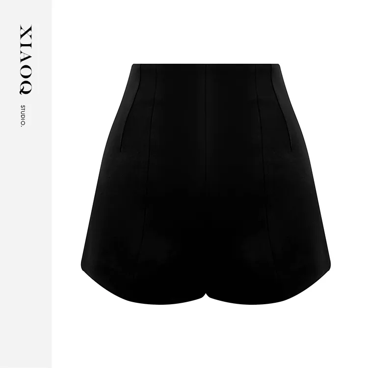 【小Q家】89804性感高腰设计感短裤女显瘦高级感a字热裤T