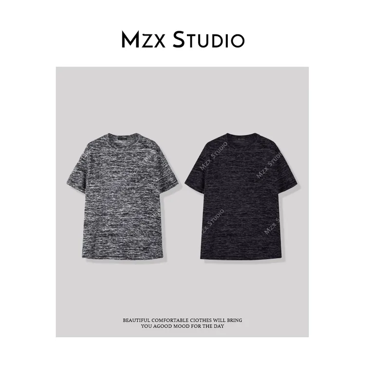 MZX 秋季肌理感短袖花纱针织T恤SY7353-F