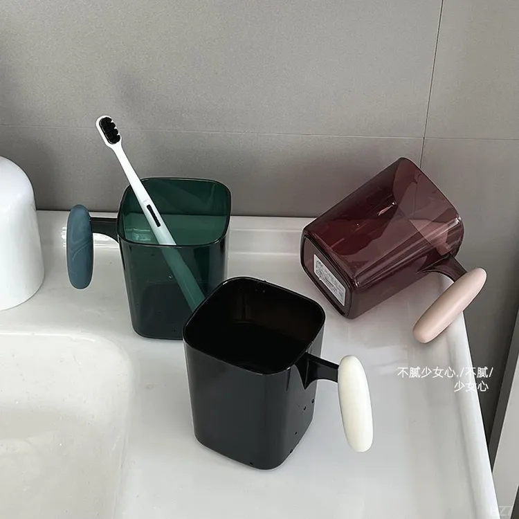 创意透明漱口杯轻奢ins风刷牙杯子家用情侣洗漱杯牙刷牙缸杯简约
