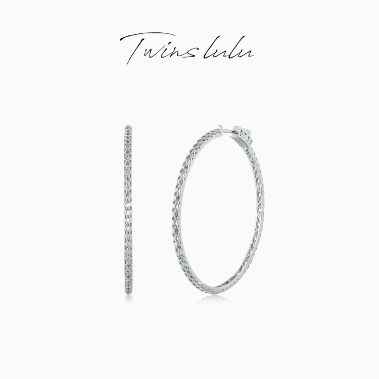 TWINS LULU 镀K金 秋上新 高级感极简素圈耳环送女友TSL2599