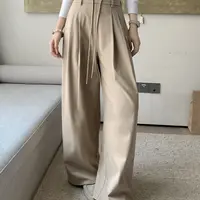 “超模抽绳西装裤”职场时髦精苾备！垂感拖地松弛可调节西装休闲裤
