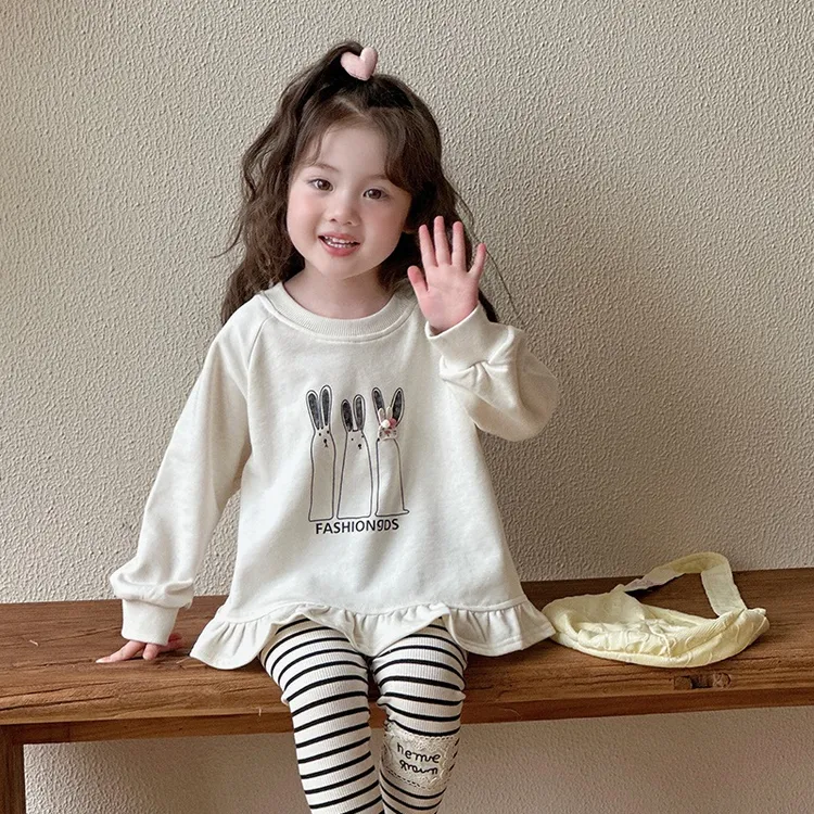 女童卫衣套装春款2025新款儿童 3-6岁韩版洋气衣服女宝长袖上衣潮