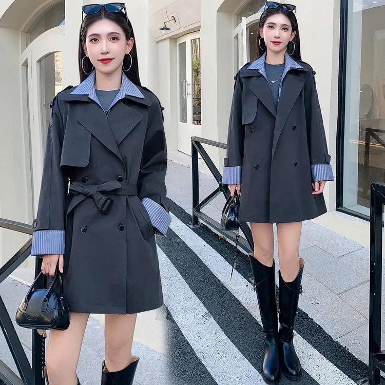 轻熟风中长款收腰显瘦风衣女2025秋季新款气质减龄小个子休闲大衣