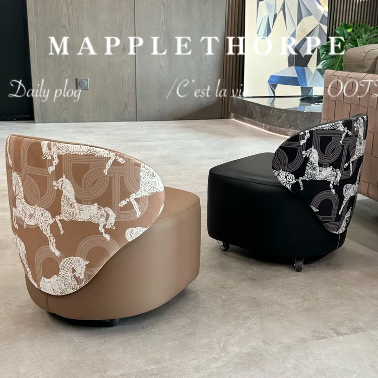 皇家马轻奢小沙发静音轮儿童溜溜凳客厅休闲新宠简约客厅家具矮凳