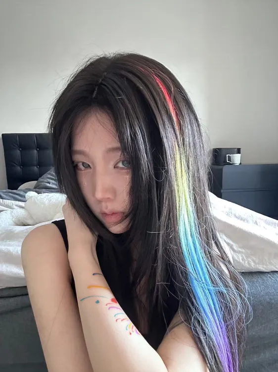 （新链接）没意思同款 彩虹挑染挂耳染补发片