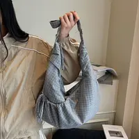 独特好看包包高级小众旅行日系女款布包饺子包单肩斜挎托特包【WL】