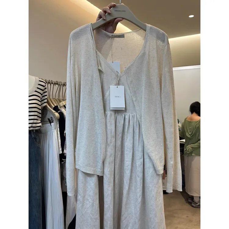 冰丝针织防晒开衫女薄款披肩外套夏季配吊带裙子外搭空调罩衫上衣