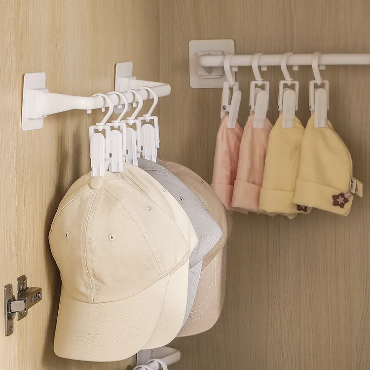 衣柜收纳神器衣架儿童帽子口水巾袜子收纳挂帽子收纳神器