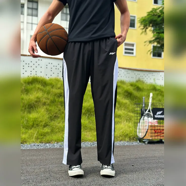 吾辈WABRAVE隐肆长裤拼接运动休闲健身吸湿速干美式篮球训练直筒
