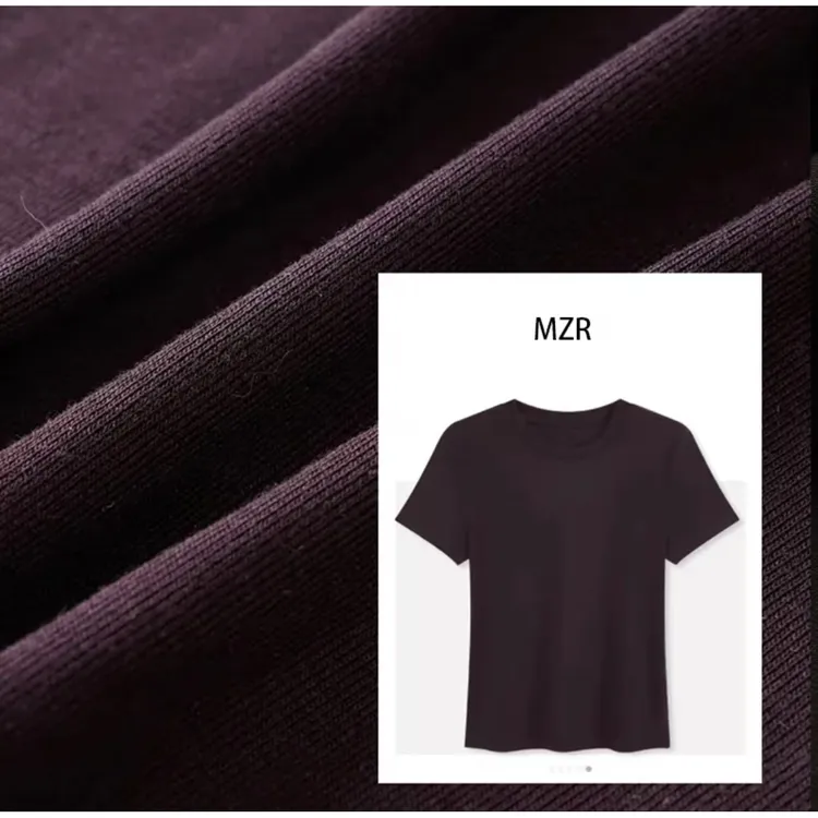 【MZ】面膜T莱赛尔天丝透气T恤女款针织圆领薄款常规袖潮流82506
