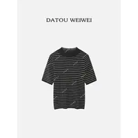 【DTWW大头韦韦】修饰领型小中领正肩休闲针织衫(含6%羊毛)288218