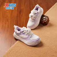 【熊猫鞋】特步儿童秋透气防滑中大童女休闲鞋复古舒适675414329358