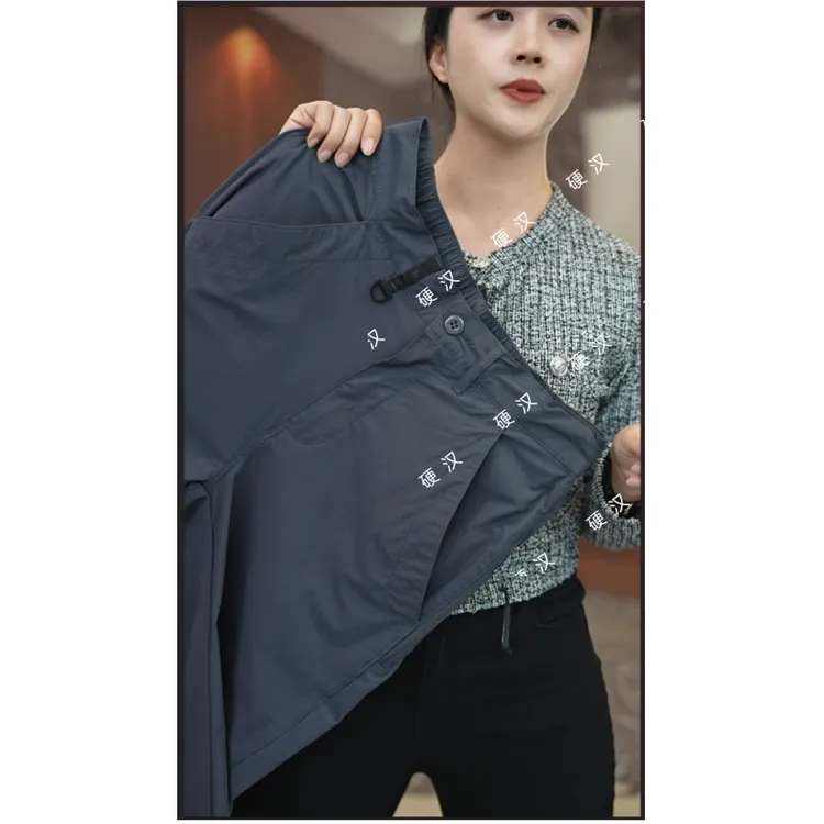 男士秋冬季户外战术工装裤加厚高弹力5口袋高腰宽松直筒长裤5130