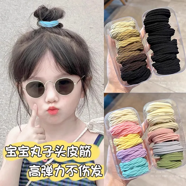 女童高弹力加粗发绳儿童橡皮筋扎马尾发圈宝宝不伤发头绳耐用发饰