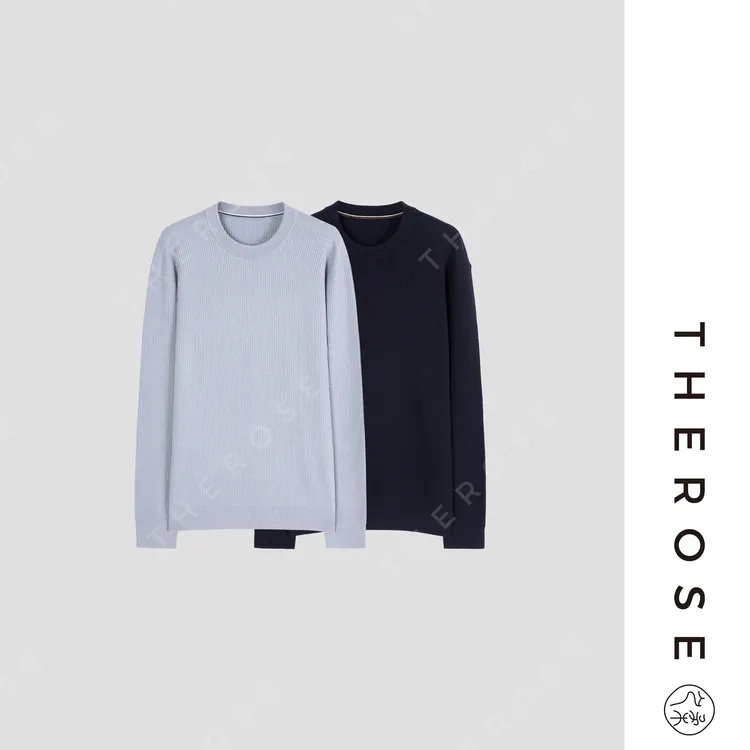 之柔【华夫格针织衫】松弛百搭肌理感弹力上衣舒适简约休闲保暖毛衣