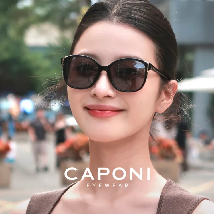 方圆大框猫眼墨镜女2025新款高级感显脸小防紫外线偏光太阳眼镜男