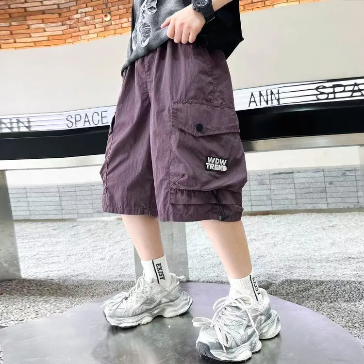 男童夏季短裤五分裤2025新款夏装裤子中大儿童男孩工装裤冰丝薄款