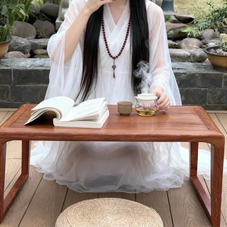 缅花独板日式榻榻米小茶桌阳台飘窗小茶桌缅花炕几缅花阳台小茶桌