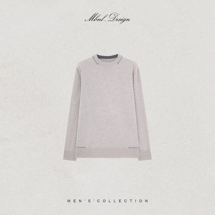 MBNL-F「12-Pin」秦磊男装100羊绒300g德国机织精绒毛衣LL-WSY1211