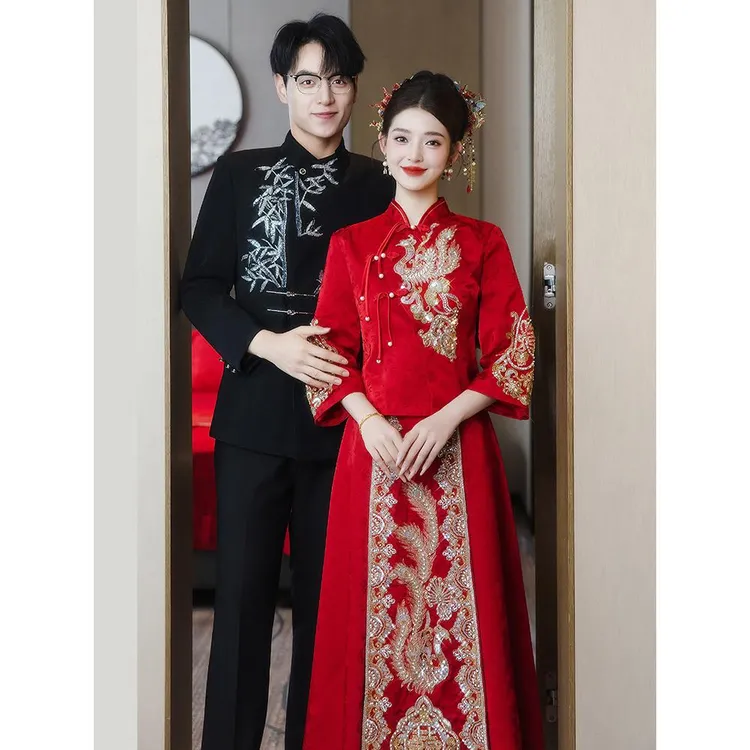 新中式秀禾服龙凤褂2025新款新娘高端结婚礼服敬酒服嫁衣出阁服夏