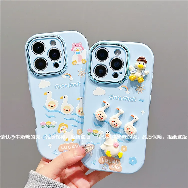 金属小胖妹适用苹果17/iPhone/华为荣耀/VIVO/OPPO/小米手机壳潮