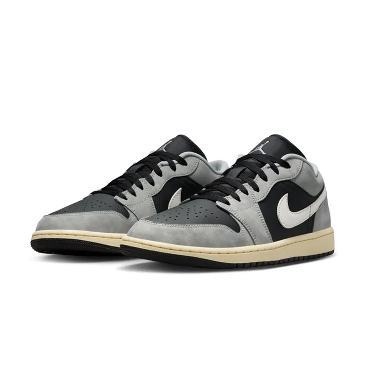 Air Jordan 1 Low 防滑耐磨 低帮复古篮球鞋 男款 黑灰HQ2010-012
