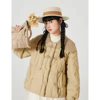 紫涵短款轻薄大翻领羽绒服冬季新款盘扣保暖羽绒外套Z3Z10ZS618
