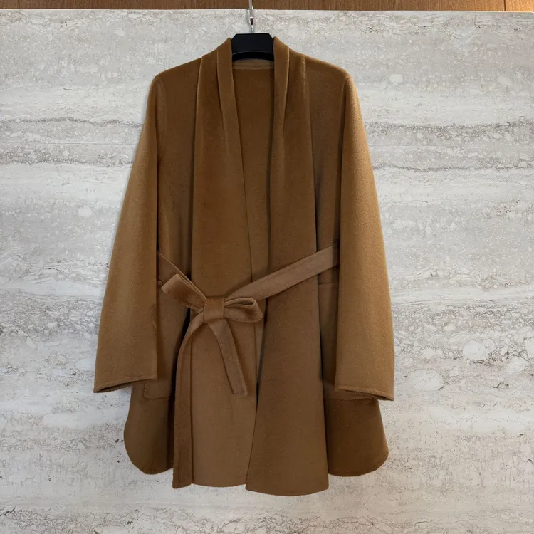 TANTAN 法式时尚中长款收腰秋冬大衣4318