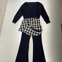 A9903刘梅家格子屁帘套装两件套