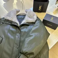 女装时尚长袖厚款插肩袖毛领秋冬90%千金风