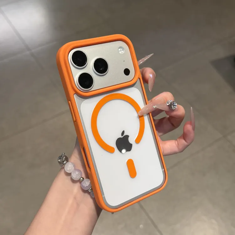 BANCA爱马橙肤感磁吸适用iPhone16/17promax手机壳15/14/13男女12