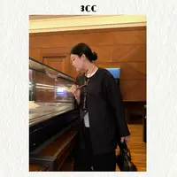 3CC【东方典雅】设计法式褶皱口袋外套【15.5%天丝17.5%羊毛】87020