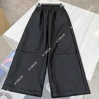 【长卿】加绒秋冬厚款松紧腰直筒裤皮裤D1285