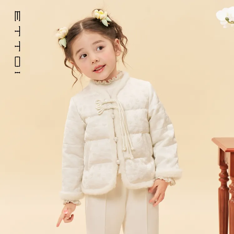 ETTOI爱多娃2025年冬季新中式国风百搭棉衣洋气外套