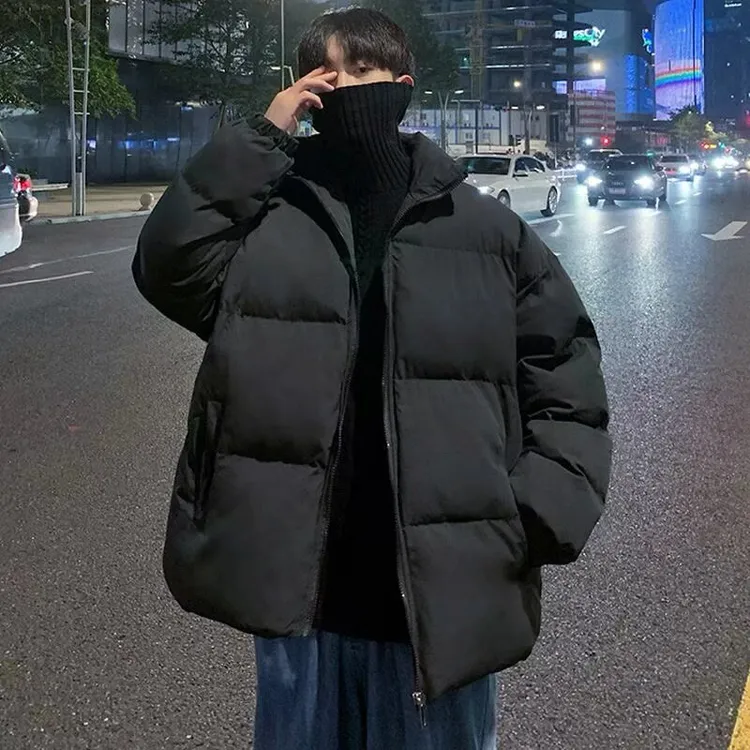 2023年秋冬季新款男士上衣面包服加棉加厚时尚保暖棉衣外套2024年