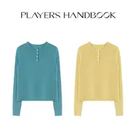 PH 《色织暖调》羊毛正反两穿纽扣半开混纺针织时尚套头毛衣 PH3278