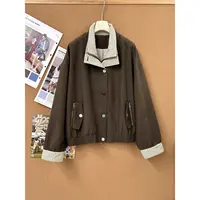 【ZHEN】75WT710 复古废土风撞色假两件夹克外套