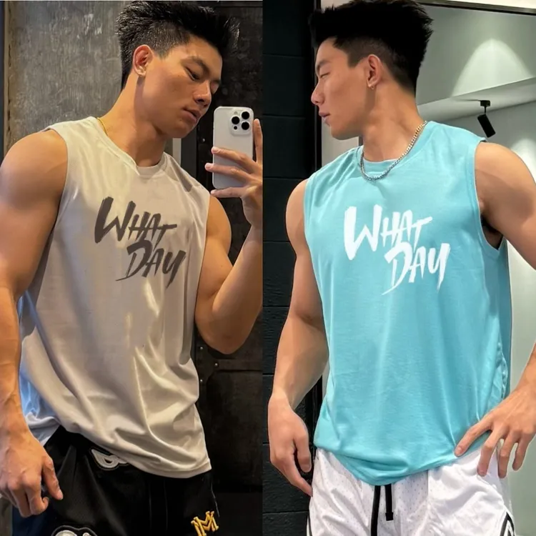 健身背心男夏季坎肩网眼速干运动t恤无袖跑步训练美式篮球训练服