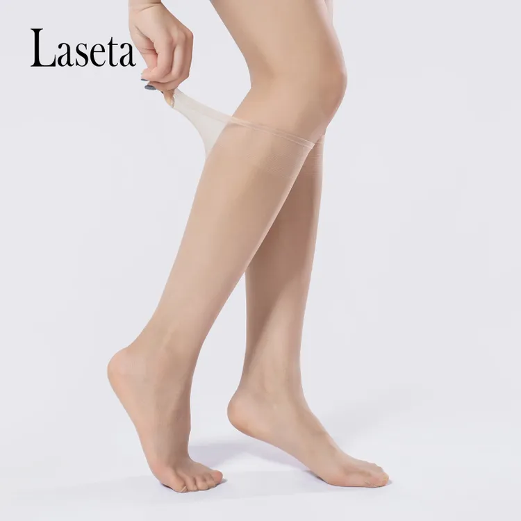 Laseta兰妲防勾丝隐形中筒袜子夏季薄款打底肉色无痕半截小腿袜